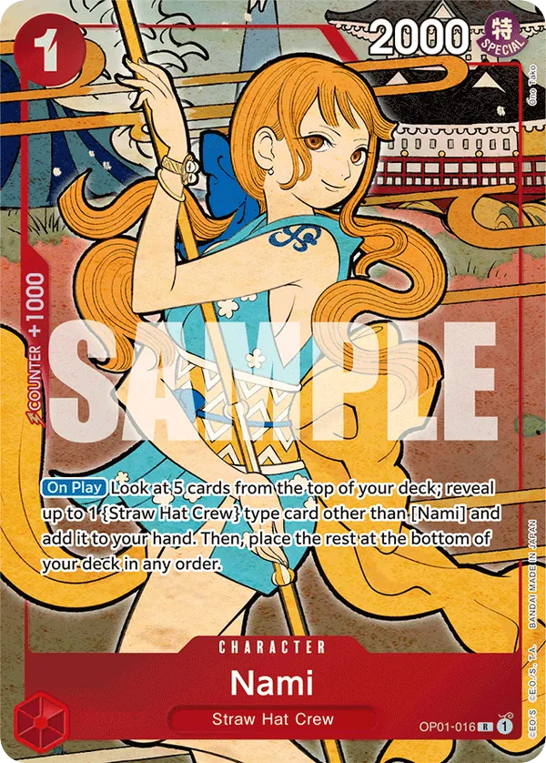 Nami OP01-016 First Anniversary Alt Art card, Romance Dawn