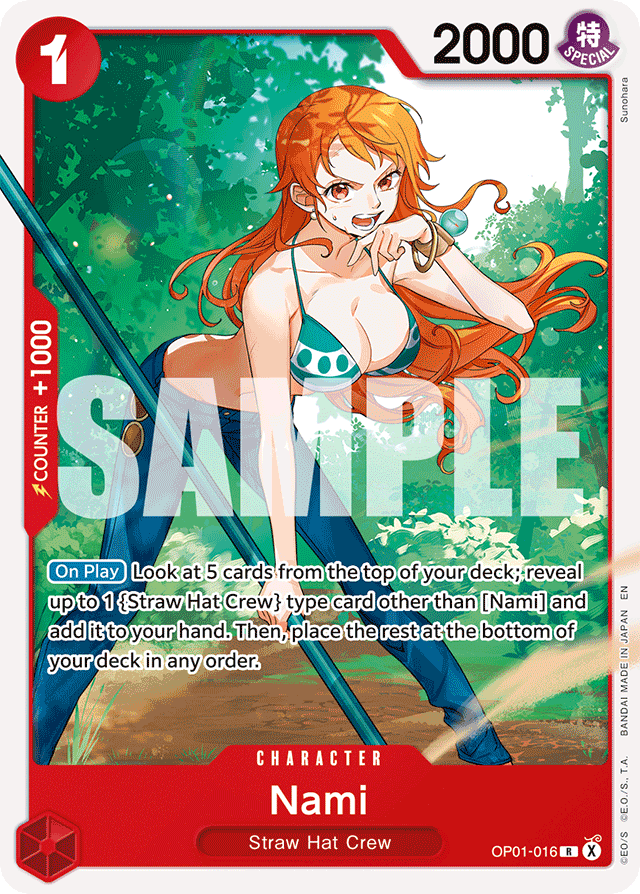 Nami OP01-016 card, Romance Dawn