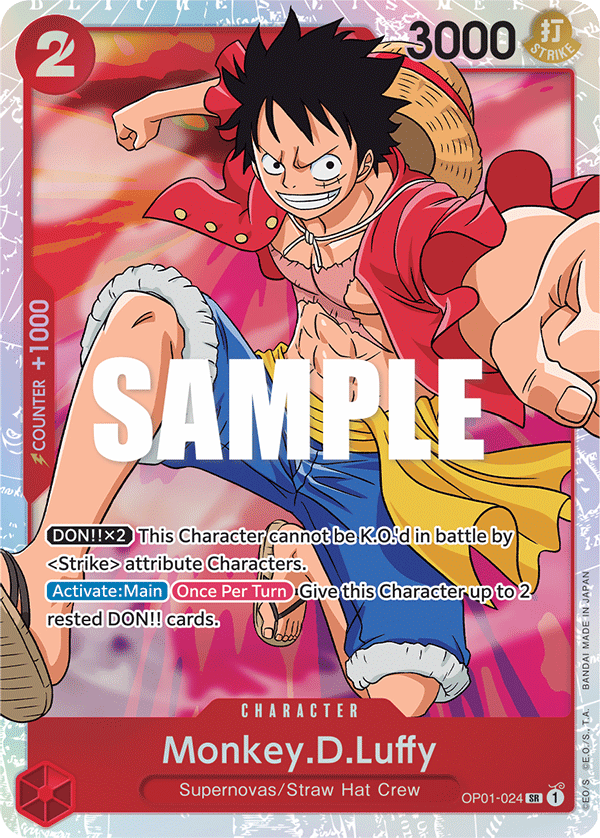 Monkey.D.Luffy OP01-024 card, Romance Dawn