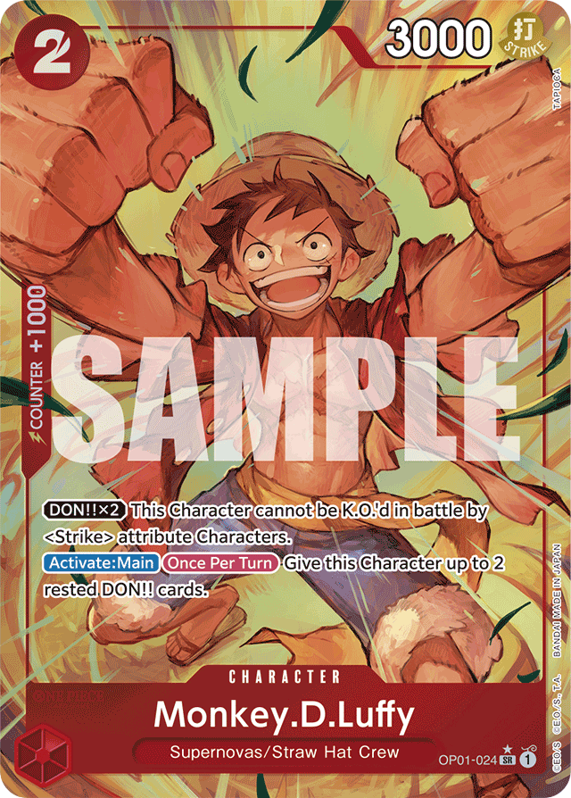 Monkey.D.Luffy OP01-024 Premium Alt Art card, Romance Dawn
