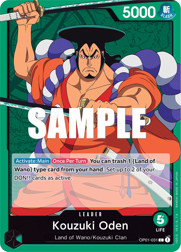 Kouzuki Oden OP01-031 card, Romance Dawn