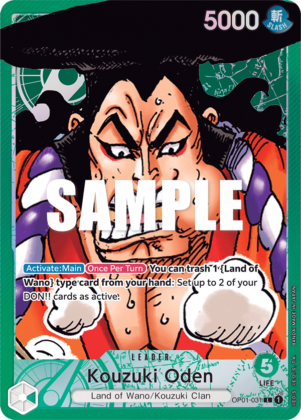 Kouzuki Oden OP01-031 Alt Art card, Romance Dawn