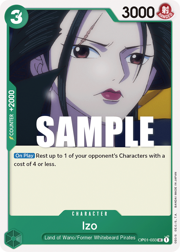Izo OP01-033 card, Romance Dawn