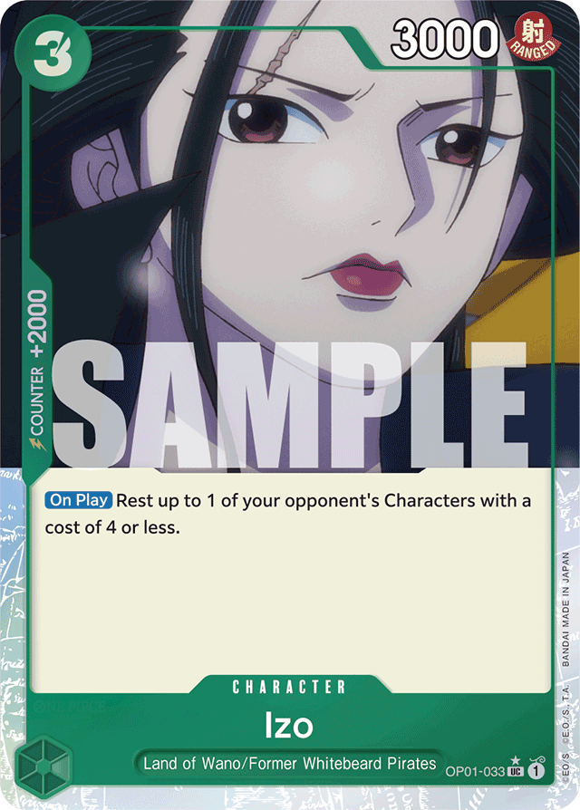 Izo OP01-033 Full Art card, Romance Dawn