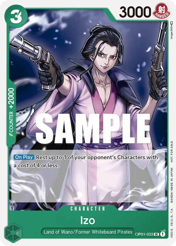 Izo OP01-033 Tournament Pack Vol. 2 Alt Art card, Romance Dawn