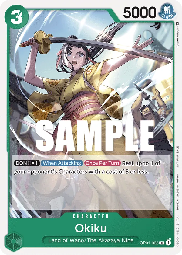 Okiku OP01-035 Tournament Pack Vol. 4 Alt Art card, Romance Dawn