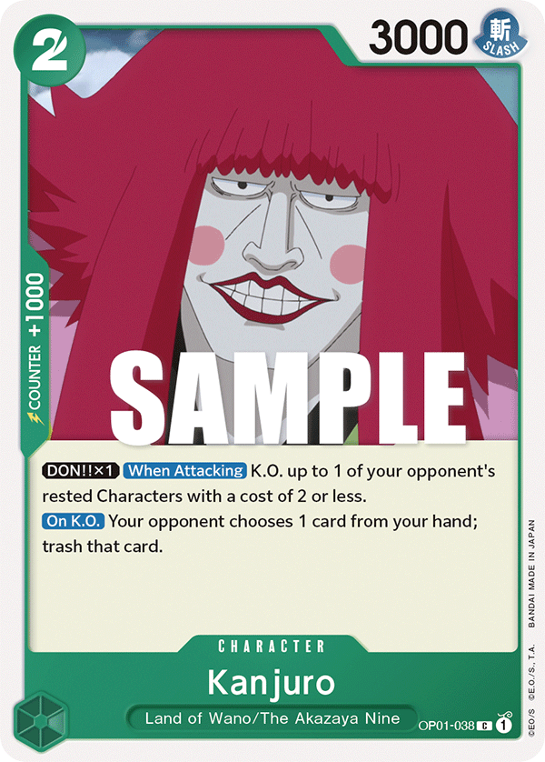 Kanjuro OP01-038 card, Romance Dawn