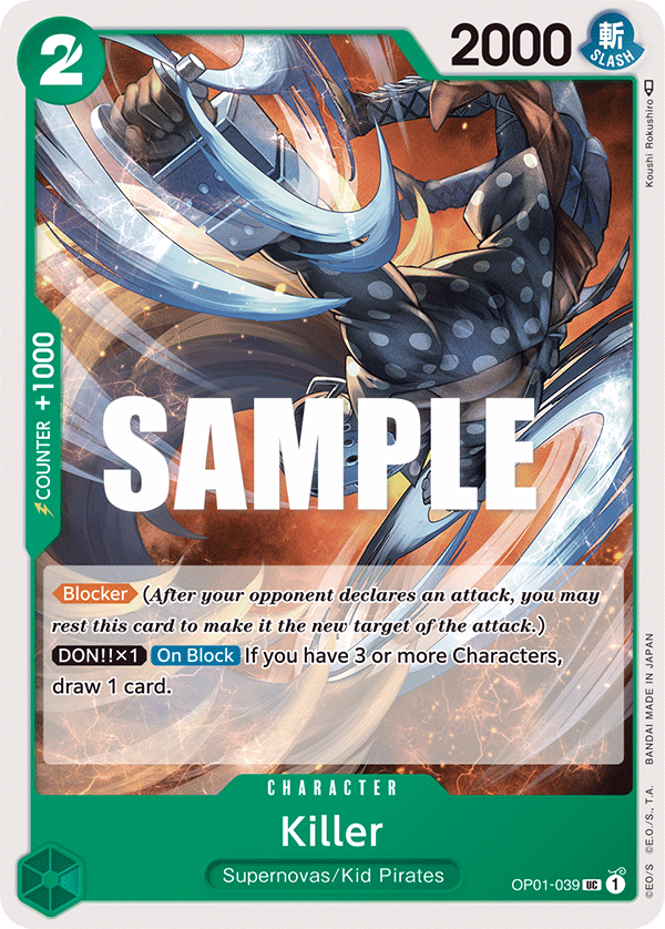 Killer OP01-039 card, Romance Dawn