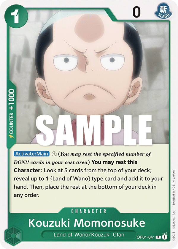 Kouzuki Momonosuke OP01-041 card, Romance Dawn