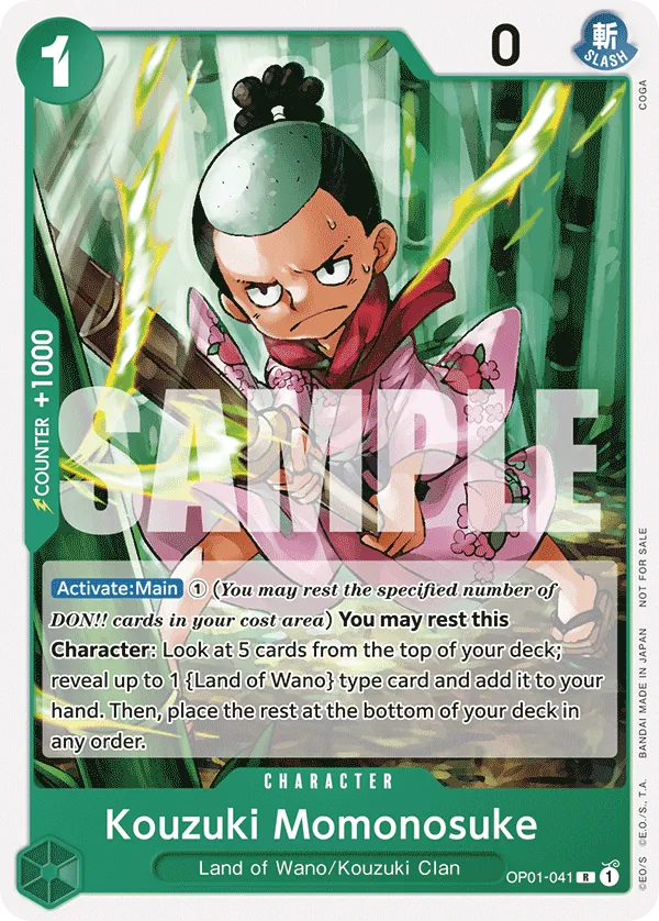 Kouzuki Momonosuke OP01-041 Tournament Pack Vol. 7 Alt Art card, Romance Dawn