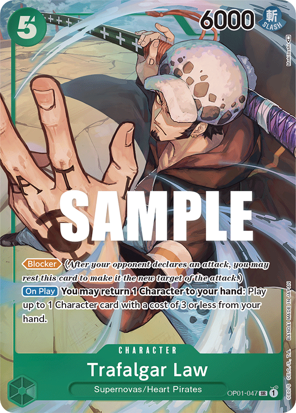 Trafalgar Law OP01-047 Alt Art card, Romance Dawn