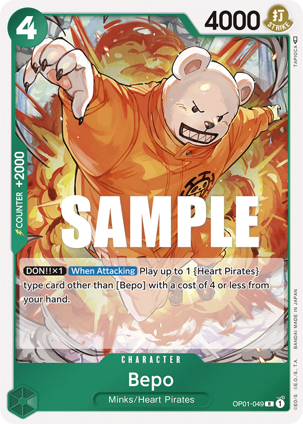 Bepo OP01-049 card, Romance Dawn