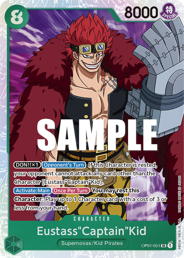 Eustass"Captain"Kid OP01-051 card, Romance Dawn