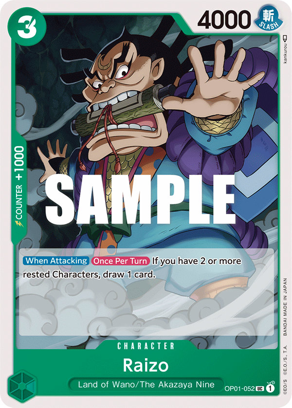 Raizo OP01-052 card, Romance Dawn