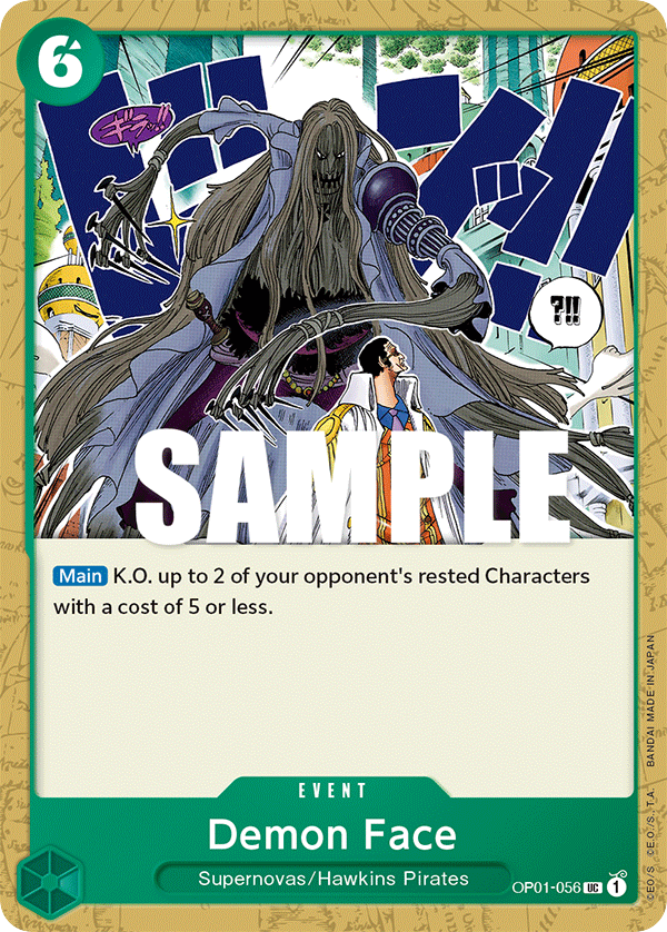 Demon Face OP01-056 card, Romance Dawn