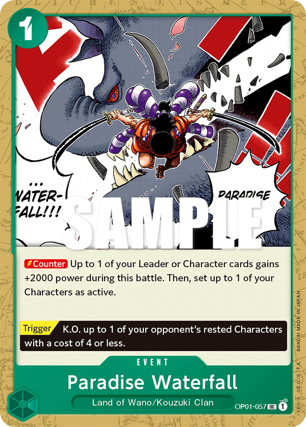 Paradise Waterfall OP01-057 card, Romance Dawn