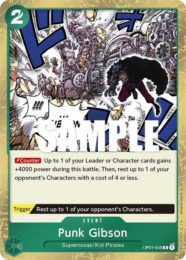 Punk Gibson OP01-058 card, Romance Dawn