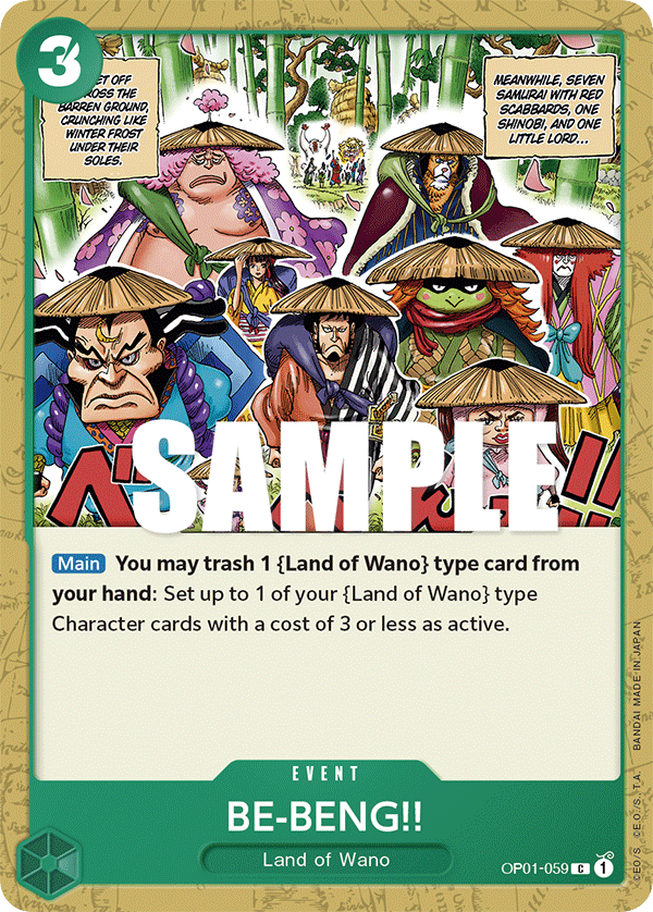 BE-BENG!! OP01-059 card, Romance Dawn