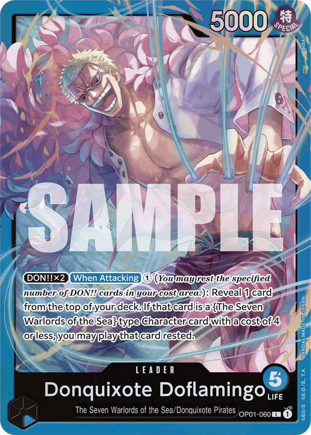 Donquixote Doflamingo OP01-060 Starter Deck card, Romance Dawn