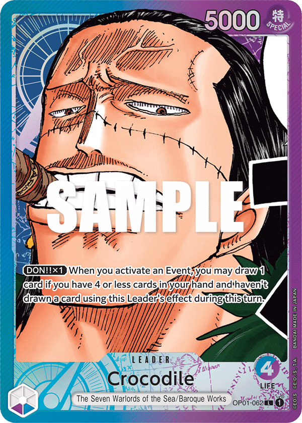 Crocodile OP01-062 card, Romance Dawn