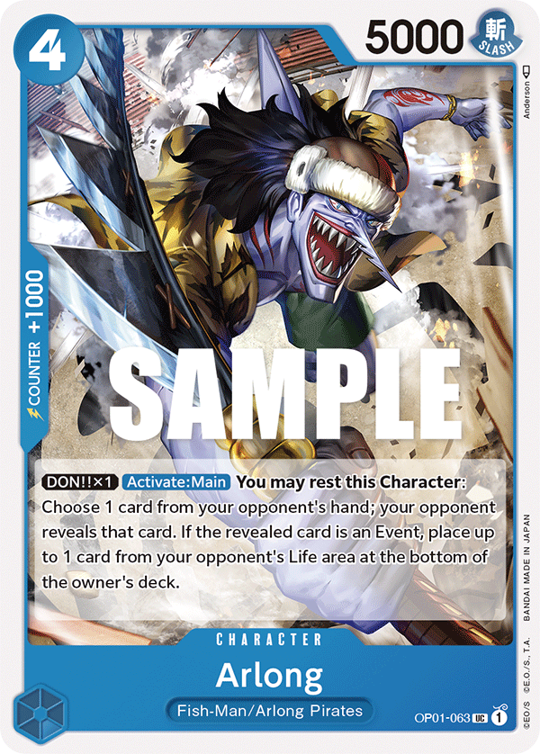 Arlong OP01-063 card, Romance Dawn