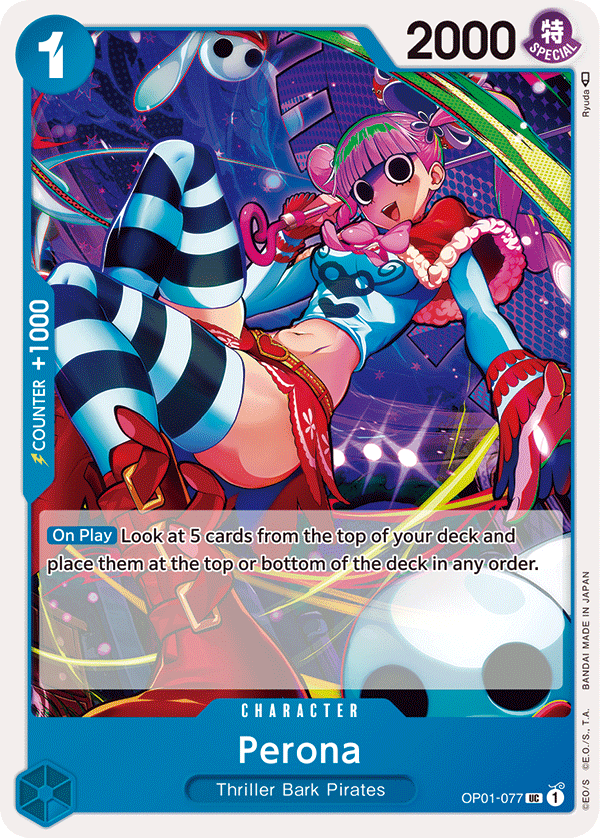 Perona OP01-077 card, Romance Dawn