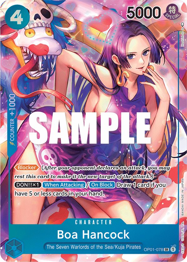 Boa Hancock OP01-078 Alt Art card, Romance Dawn
