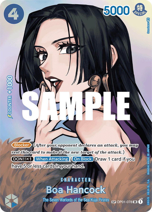 Boa Hancock OP01-078 SP Alt Art card, Romance Dawn
