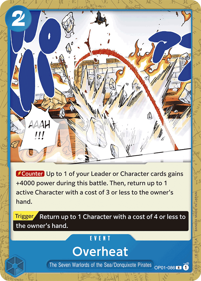 Overheat OP01-086 Reprint card, Romance Dawn