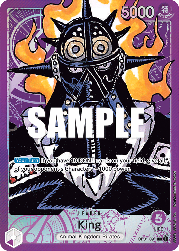 King OP01-091 Alt Art card, Romance Dawn