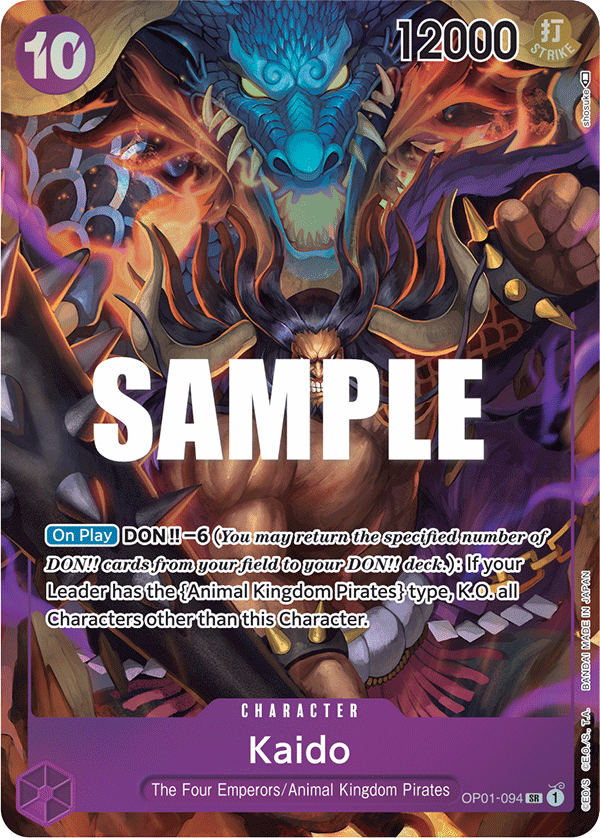 Kaido OP01-094 Alt Art card, Romance Dawn