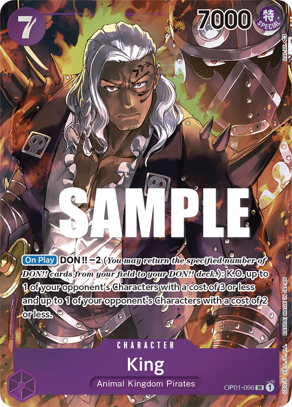 King OP01-096 Alt Art card, Romance Dawn