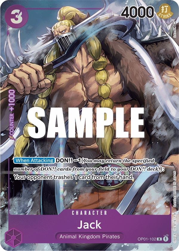 Jack OP01-102 Alt Art card, Romance Dawn