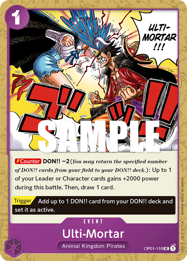 Ulti-Mortar OP01-118 card, Romance Dawn