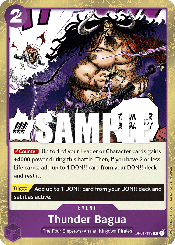 Thunder Bagua OP01-119 card, Romance Dawn