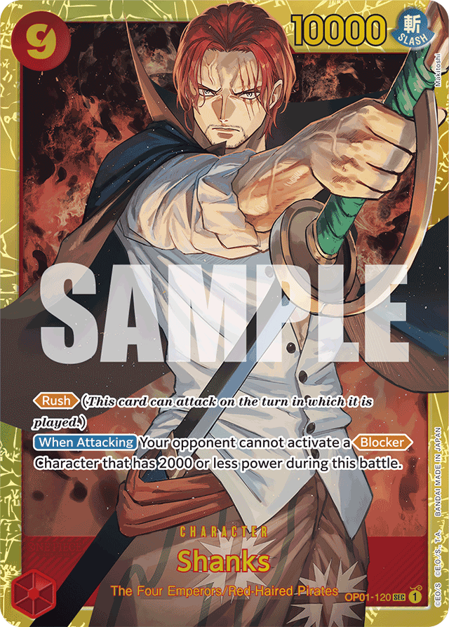 Shanks OP01-120 Reprint card, Romance Dawn