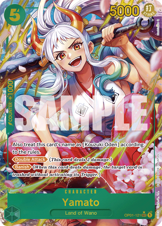 Yamato OP01-121 Premium Alt Art card, Romance Dawn