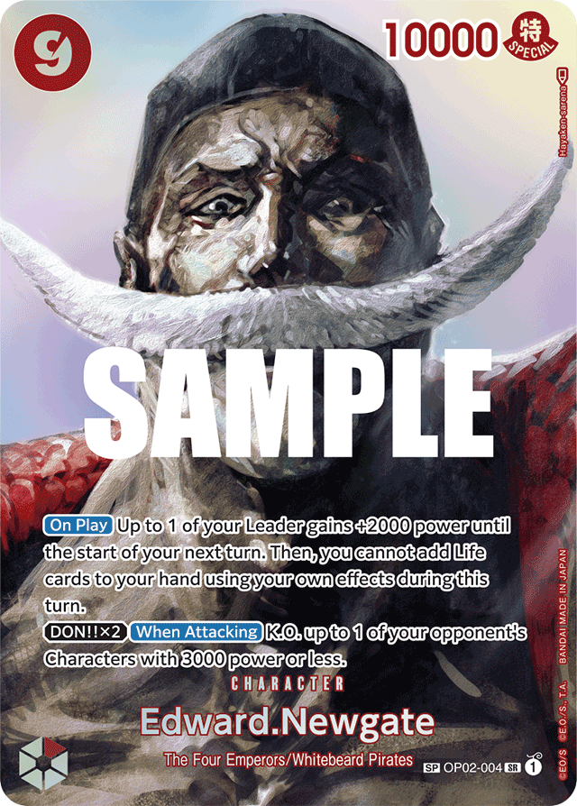 Edward.Newgate OP02-004 SP Alt Art card, Paramount War