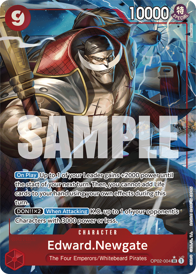 Edward.Newgate OP02-004 Premium Alt Art card, Paramount War