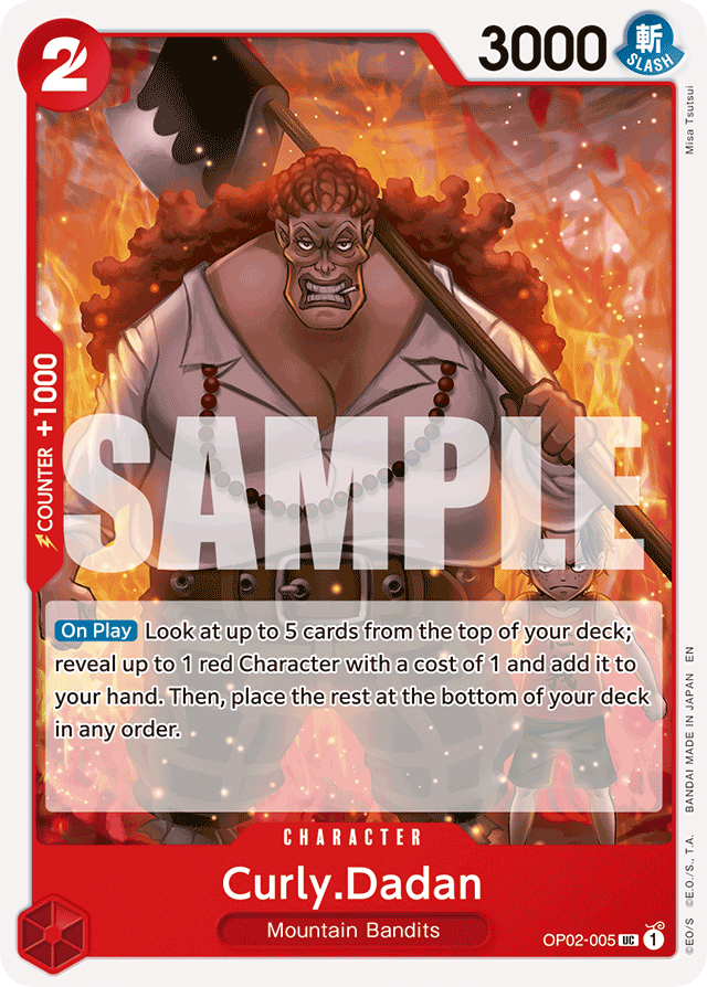 Curly.Dadan OP02-005 Reprint card, Paramount War