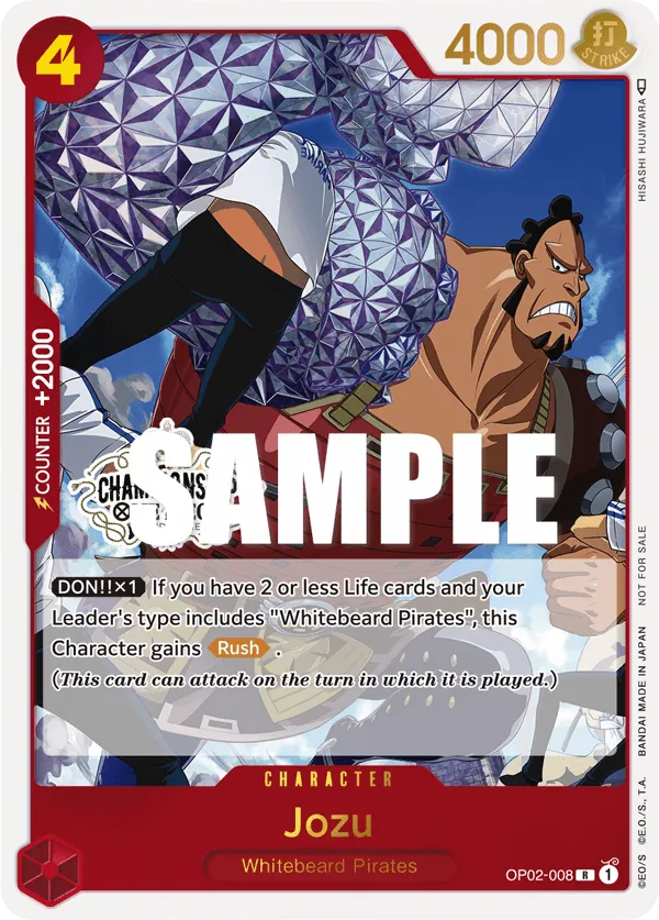 Jozu OP02-008 Store Championship Stamp card, Paramount War