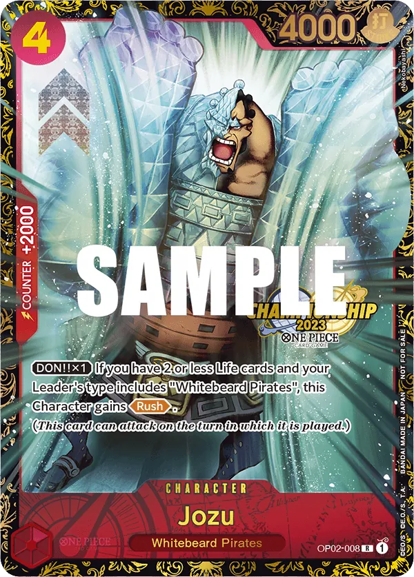 Jozu OP02-008 Championship Stamp card, Paramount War