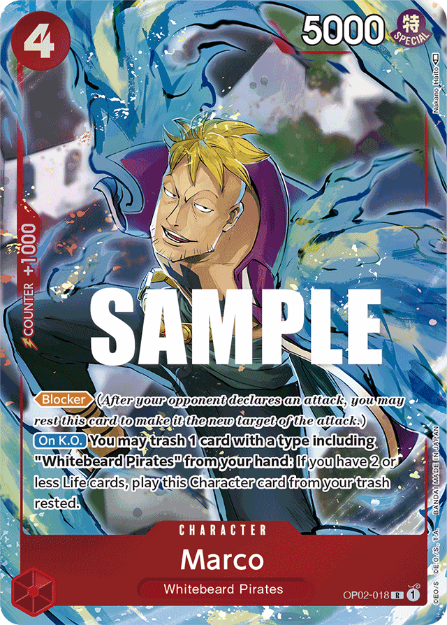 Marco OP02-018 Alt Art card, Paramount War