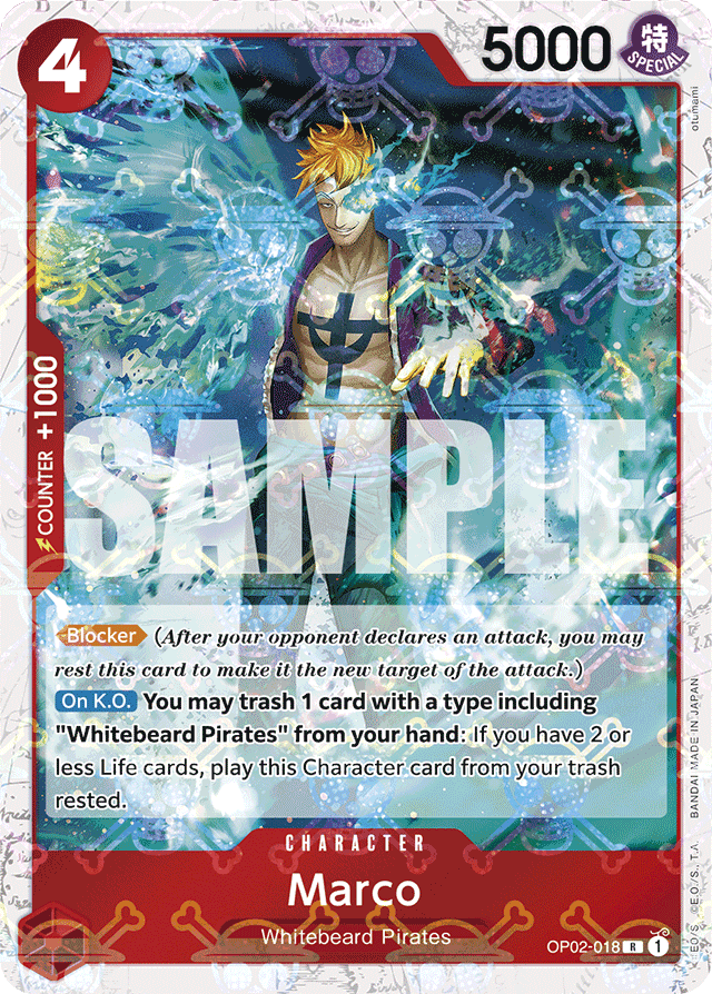 Marco OP02-018 Jolly Roger Foil card, Paramount War