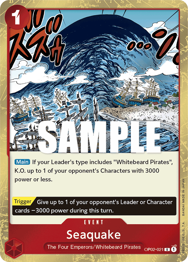 Seaquake OP02-021 card, Paramount War