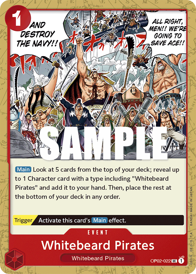 Whitebeard Pirates OP02-022 card, Paramount War