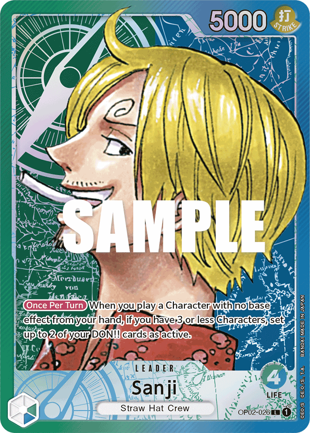Sanji OP02-026 Alt Art card, Paramount War