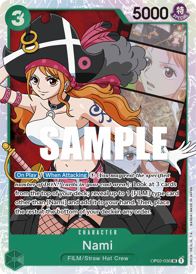 Nami OP02-036 card, Paramount War