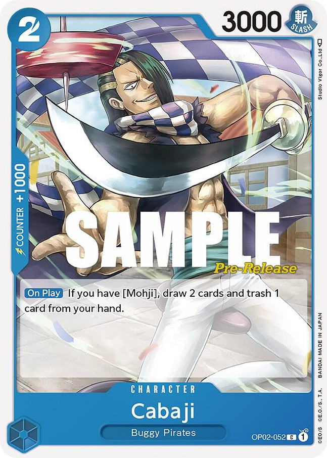 Cabaji OP02-052 Pre-Release Stamp card, Paramount War