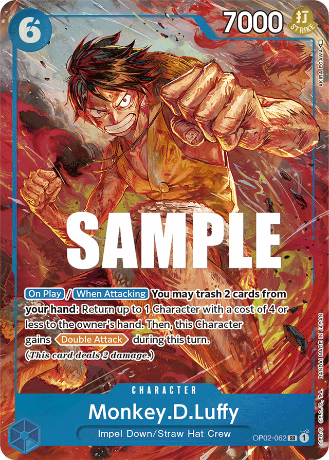 Monkey.D.Luffy OP02-062 Alt Art card, Paramount War